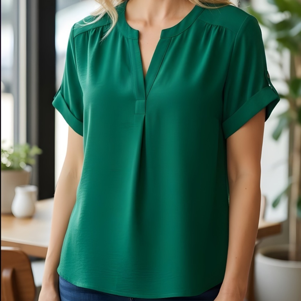Elegant Green Blouse for‎ Women